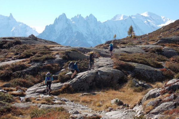 hiking up to lac blanc, chamonix