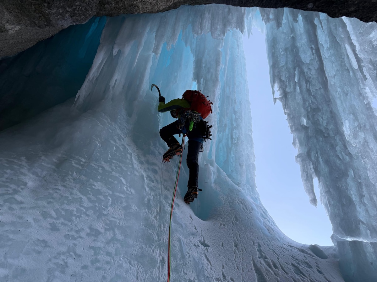Ice climbing in Western Canada